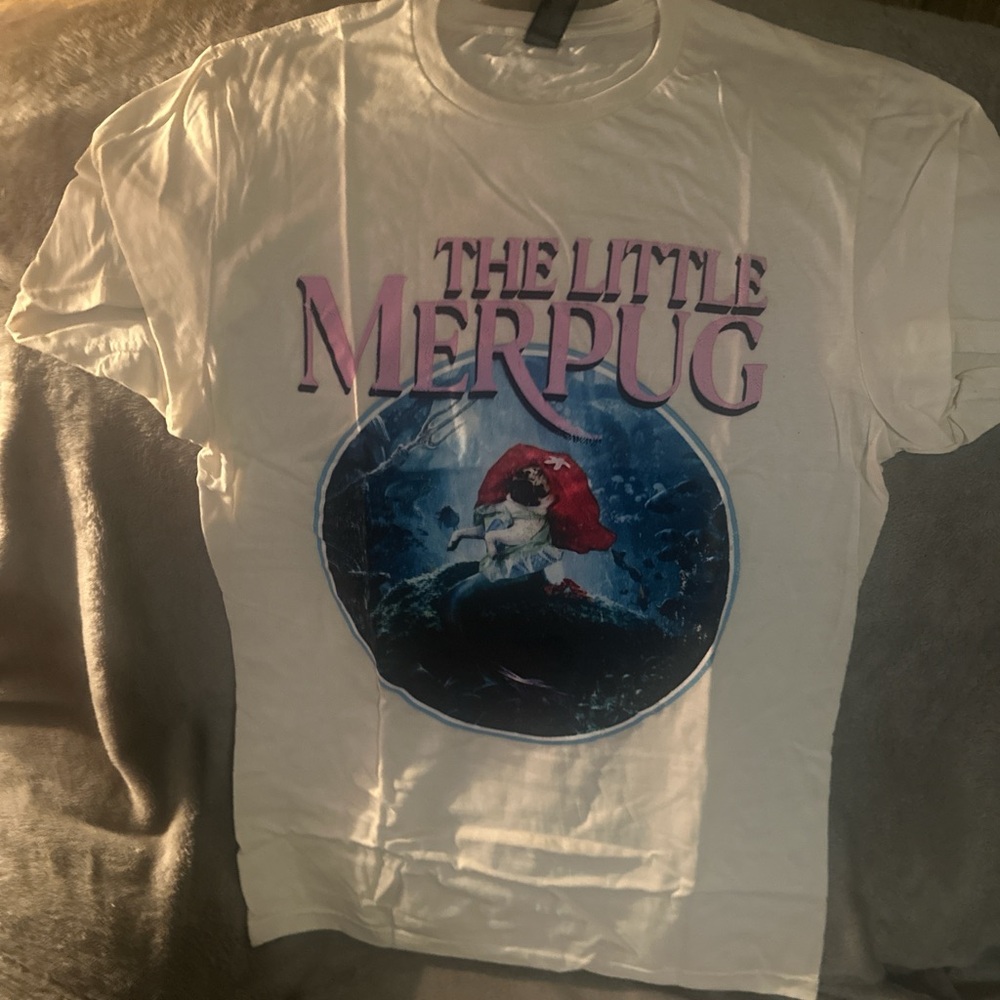 The Little Merpug Kids White T-Shirt